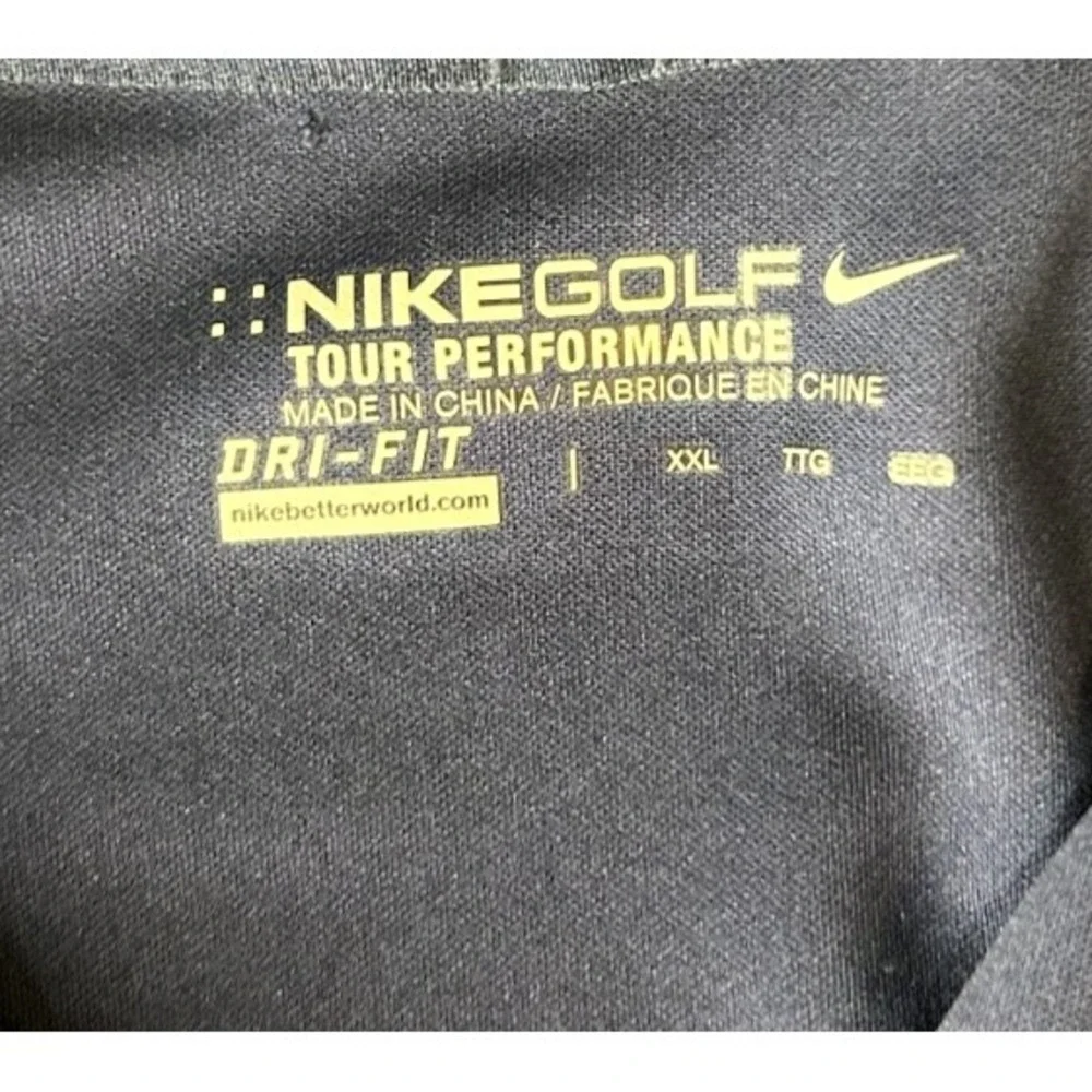 Nike Golf Tour Performance Dri-FIT Shirt Mens XXL Navy Blue Duke Golf Club Polo